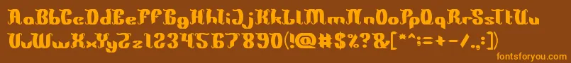 King Will Be King Font – Orange Fonts on Brown Background