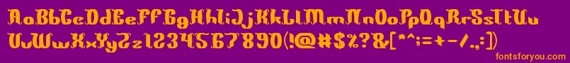 King Will Be King Font – Orange Fonts on Purple Background