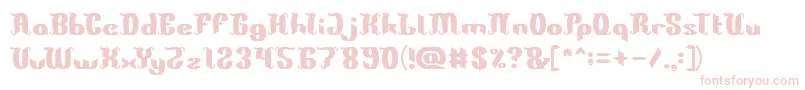 Fonte King Will Be King – fontes rosa em um fundo branco