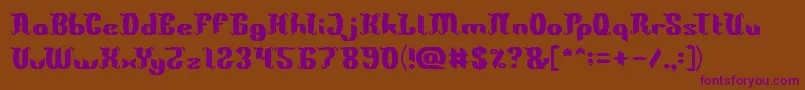 King Will Be King Font – Purple Fonts on Brown Background