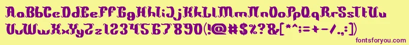 King Will Be King Font – Purple Fonts on Yellow Background