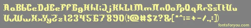 King Will Be King Font – Yellow Fonts on Gray Background