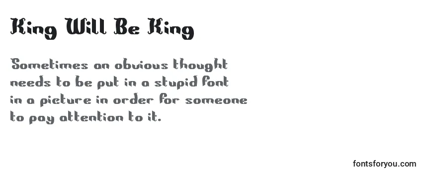 King Will Be King フォントのレビュー