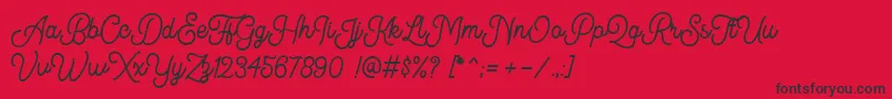 Kingbirds DEMO Font – Black Fonts on Red Background