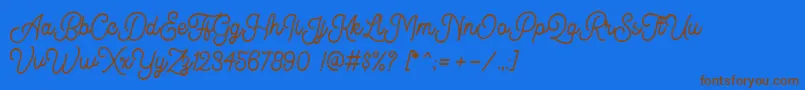 Kingbirds DEMO Font – Brown Fonts on Blue Background