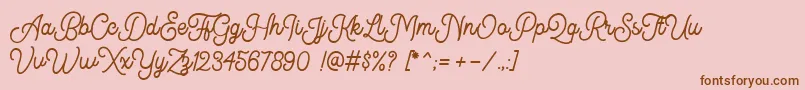Kingbirds DEMO Font – Brown Fonts on Pink Background