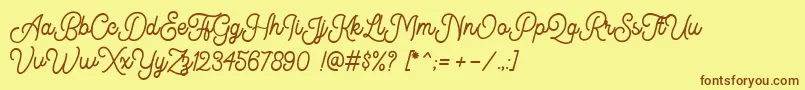 Kingbirds DEMO Font – Brown Fonts on Yellow Background