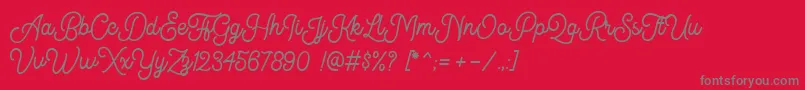Kingbirds DEMO Font – Gray Fonts on Red Background