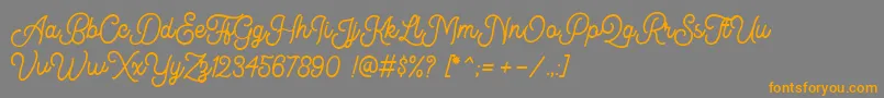 Kingbirds DEMO Font – Orange Fonts on Gray Background