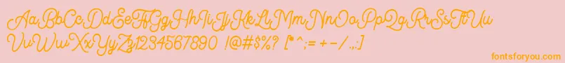 Kingbirds DEMO Font – Orange Fonts on Pink Background