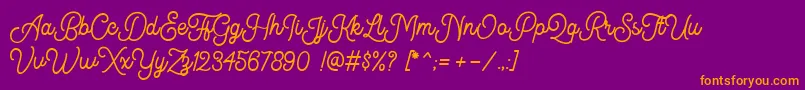 Kingbirds DEMO Font – Orange Fonts on Purple Background
