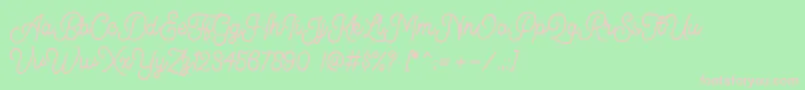 Kingbirds DEMO Font – Pink Fonts on Green Background