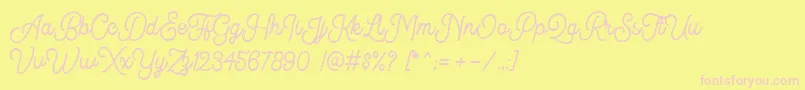 Kingbirds DEMO Font – Pink Fonts on Yellow Background