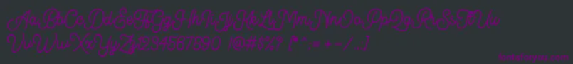 Kingbirds DEMO Font – Purple Fonts on Black Background