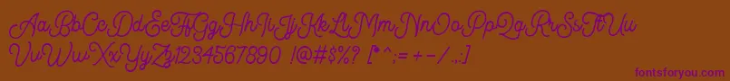 Kingbirds DEMO Font – Purple Fonts on Brown Background