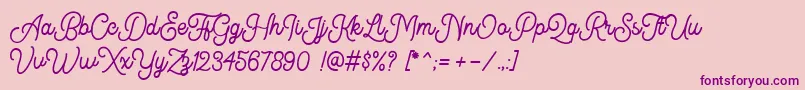 Kingbirds DEMO Font – Purple Fonts on Pink Background