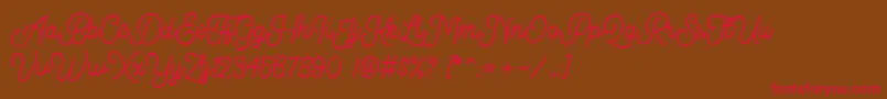 Kingbirds DEMO Font – Red Fonts on Brown Background