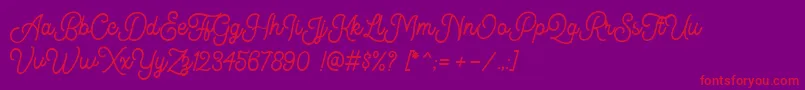 fuente Kingbirds DEMO – Fuentes Rojas Sobre Fondo Morado
