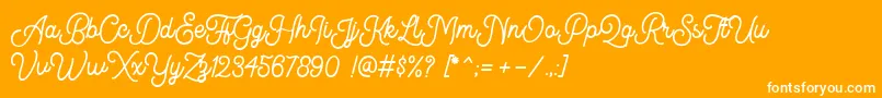 Kingbirds DEMO Font – White Fonts on Orange Background