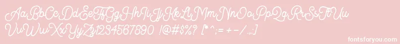 Kingbirds DEMO Font – White Fonts on Pink Background