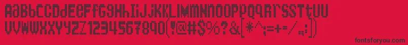 Czcionka KingBus – czarne czcionki na czerwonym tle