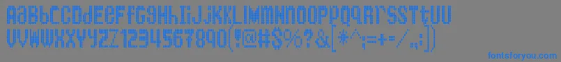 KingBus-Schriftart – Blaue Schriften auf grauem Hintergrund