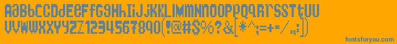 KingBus Font – Blue Fonts on Orange Background