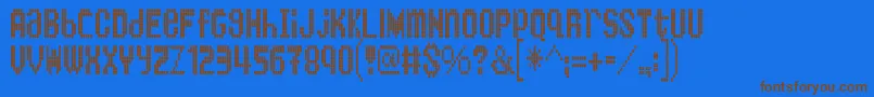 KingBus Font – Brown Fonts on Blue Background