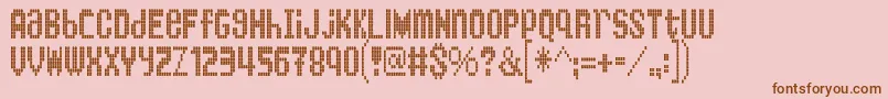 fuente KingBus – Fuentes Marrones Sobre Fondo Rosa