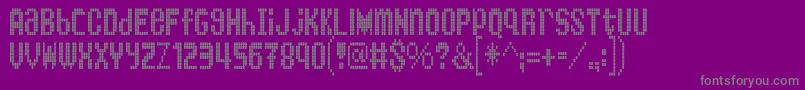 KingBus-Schriftart – Graue Schriften auf violettem Hintergrund