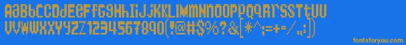 KingBus Font – Orange Fonts on Blue Background