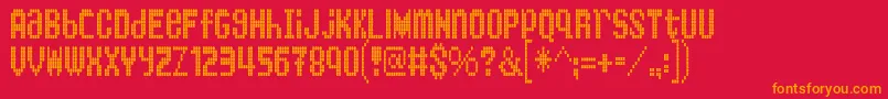 KingBus Font – Orange Fonts on Red Background