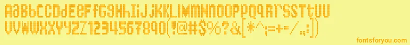 KingBus Font – Orange Fonts on Yellow Background