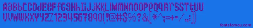 KingBus Font – Purple Fonts on Blue Background