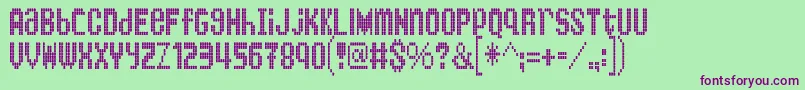 KingBus-Schriftart – Violette Schriften auf grünem Hintergrund
