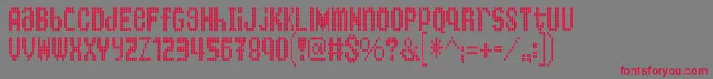 KingBus Font – Red Fonts on Gray Background