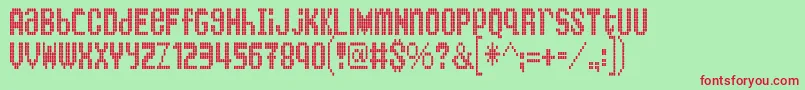 KingBus Font – Red Fonts on Green Background