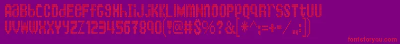 フォントKingBus – 紫の背景に赤い文字