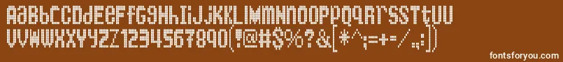 フォントKingBus – 茶色の背景に白い文字