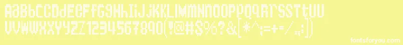 KingBus Font – White Fonts on Yellow Background