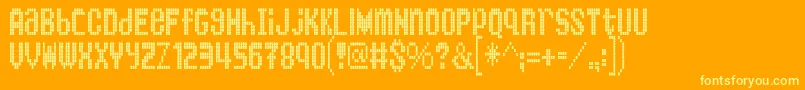 フォントKingBus – オレンジの背景に黄色の文字