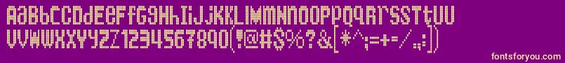 KingBus Font – Yellow Fonts on Purple Background