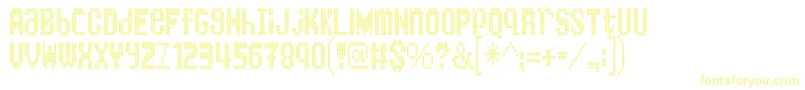 フォントKingBus – 白い背景に黄色の文字