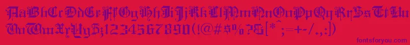 KINGC    Font – Purple Fonts on Red Background