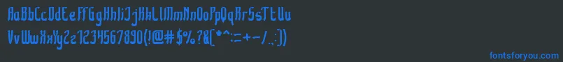 Шрифт Kingdom of Heart – синие шрифты на чёрном фоне