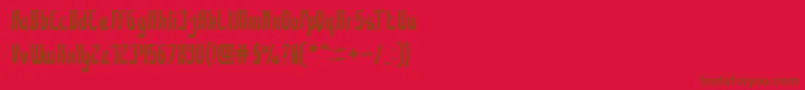 Kingdom of Heart Font – Brown Fonts on Red Background