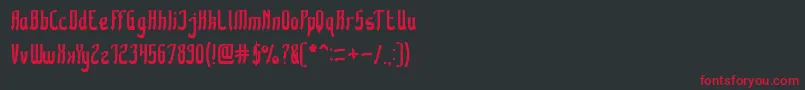 フォントKingdom of Heart – 黒い背景に赤い文字