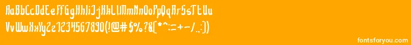 Kingdom of Heart Font – White Fonts on Orange Background