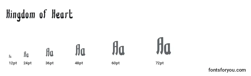 Kingdom of Heart Font Sizes