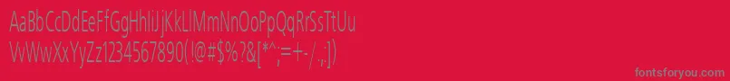 フォントFreeset50n – 赤い背景に灰色の文字